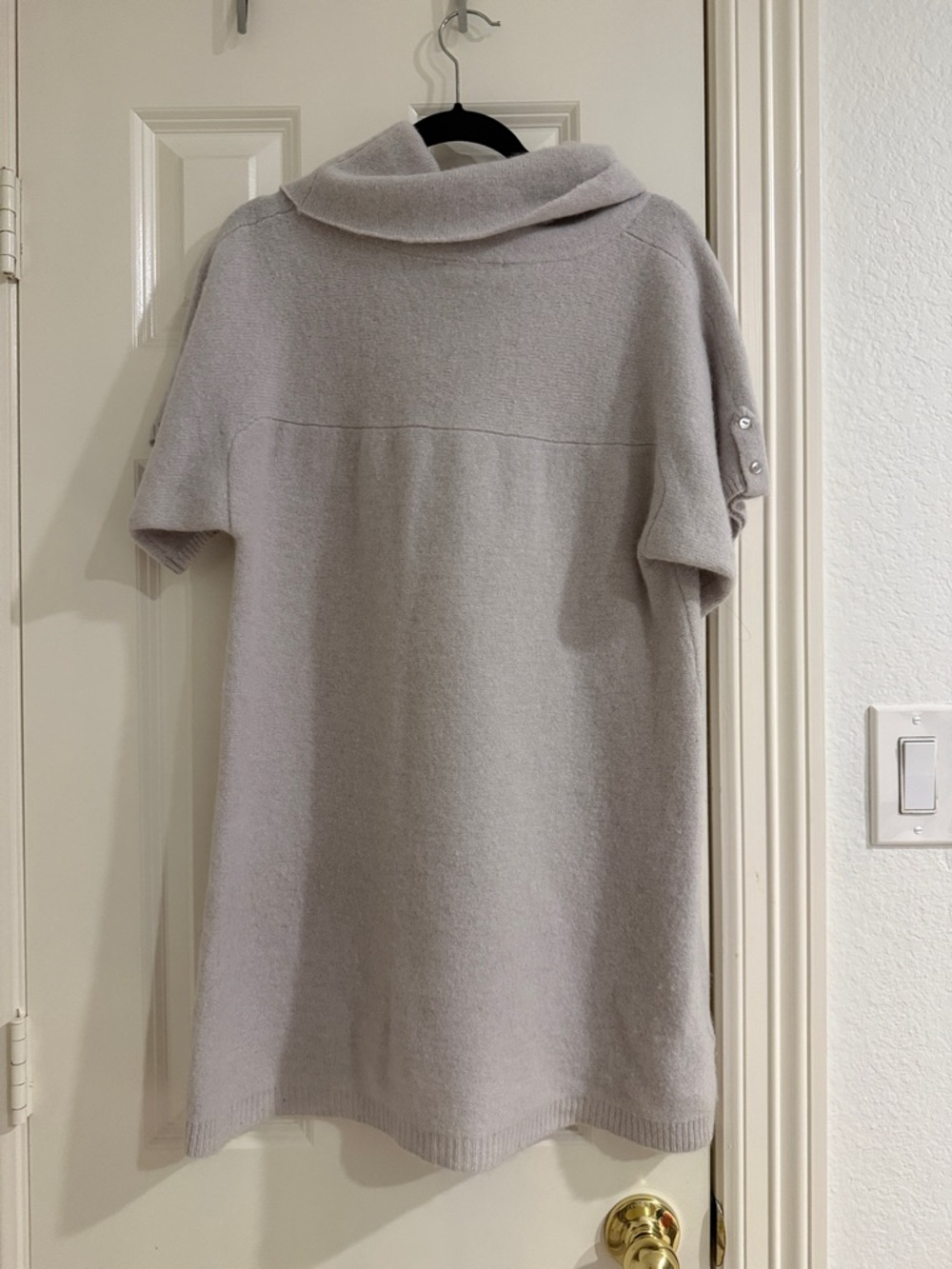 Promod Light Gray Knit Short-Sleeve Dress
